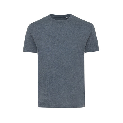 IQONIQ Manuel ungefärbtes T-Shirt aus recycelter Baumwolle heather navy bedrucken, Art.-Nr. T9101.016.L