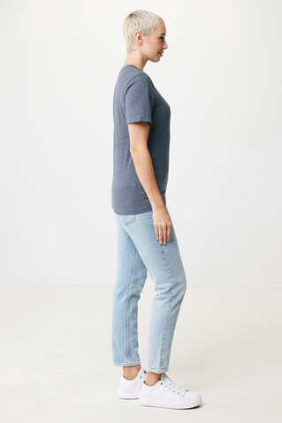 IQONIQ Manuel ungefärbtes T-Shirt aus recycelter Baumwolle heather navy bedrucken, Art.-Nr. T9101.016.L