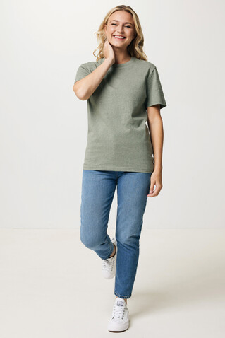 IQONIQ Manuel ungefärbtes T-Shirt aus recycelter Baumwolle heather green bedrucken, Art.-Nr. T9101.015.S
