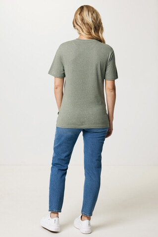IQONIQ Manuel ungefärbtes T-Shirt aus recycelter Baumwolle heather green bedrucken, Art.-Nr. T9101.015.S