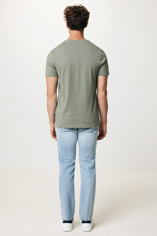 IQONIQ Manuel ungefärbtes T-Shirt aus recycelter Baumwolle heather green bedrucken, Art.-Nr. T9101.015.S
