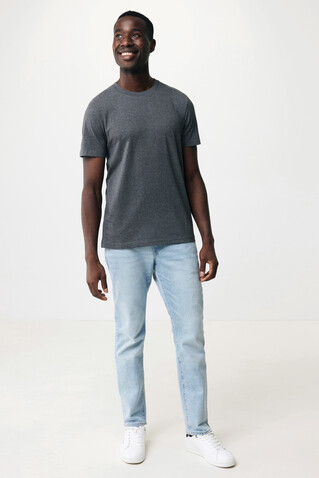 IQONIQ Manuel ungefärbtes T-Shirt aus recycelter Baumwolle heather anthracite bedrucken, Art.-Nr. T9101.014.L