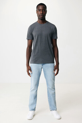 IQONIQ Manuel ungefärbtes T-Shirt aus recycelter Baumwolle heather anthracite bedrucken, Art.-Nr. T9101.014.L