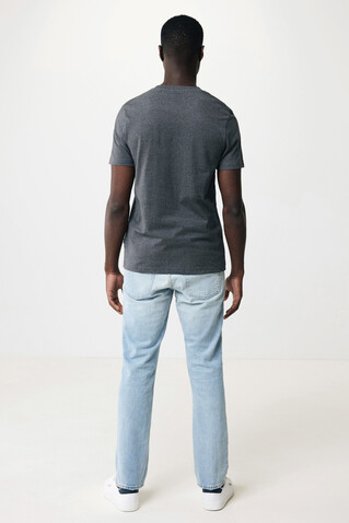 IQONIQ Manuel ungefärbtes T-Shirt aus recycelter Baumwolle heather anthracite bedrucken, Art.-Nr. T9101.014.L