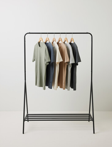 IQONIQ Manuel ungefärbtes T-Shirt aus recycelter Baumwolle heather anthracite bedrucken, Art.-Nr. T9101.014.L