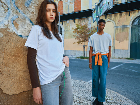 IQONIQ Kakadu relaxed T-Shirt aus recycelter Baumwolle recycled white bedrucken, Art.-Nr. T9103.004.M