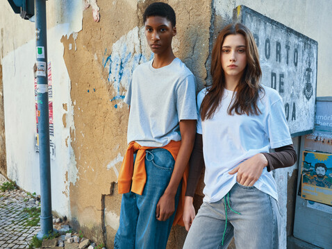 IQONIQ Kakadu relaxed T-Shirt aus recycelter Baumwolle recycled white bedrucken, Art.-Nr. T9103.004.M