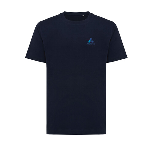 IQONIQ Kakadu relaxed T-Shirt aus recycelter Baumwolle navy blau bedrucken, Art.-Nr. T9103.002.XXXL