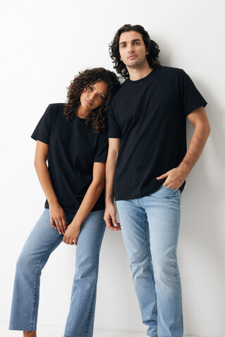 IQONIQ Kakadu relaxed T-Shirt aus recycelter Baumwolle schwarz bedrucken, Art.-Nr. T9103.001.XXXL