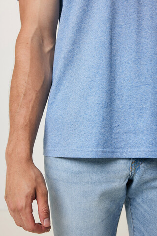 IQONIQ Sierra Lightweight T-Shirt aus recycelter Baumwolle light heather blue bedrucken, Art.-Nr. T9104.042.XXXL IQONIQ Sierra Lightweight T-Shirt aus recycelter Baumwolle light heather blue bedrucken, Art.-Nr. T9104.042.XXXL