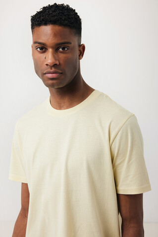 IQONIQ Sierra Lightweight T-Shirt aus recycelter Baumwolle cream yellow bedrucken, Art.-Nr. T9104.036.XXS