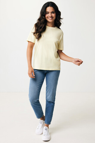 IQONIQ Sierra Lightweight T-Shirt aus recycelter Baumwolle cream yellow bedrucken, Art.-Nr. T9104.036.XXS