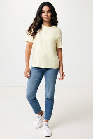IQONIQ Sierra Lightweight T-Shirt aus recycelter Baumwolle cream yellow bedrucken, Art.-Nr. T9104.036.XXS