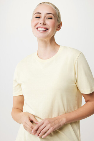 IQONIQ Sierra Lightweight T-Shirt aus recycelter Baumwolle cream yellow bedrucken, Art.-Nr. T9104.036.XXS