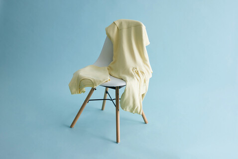 IQONIQ Sierra Lightweight T-Shirt aus recycelter Baumwolle cream yellow bedrucken, Art.-Nr. T9104.036.XXS