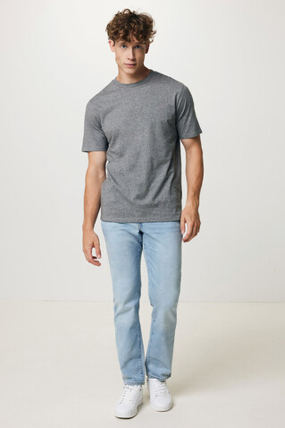 IQONIQ Sierra Lightweight T-Shirt aus recycelter Baumwolle light heather anthracite bedrucken, Art.-Nr. T9104.034.XXL