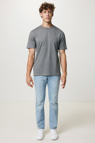 IQONIQ Sierra Lightweight T-Shirt aus recycelter Baumwolle light heather anthracite bedrucken, Art.-Nr. T9104.034.XXL