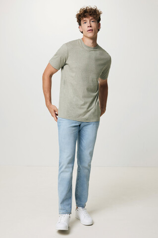 IQONIQ Sierra Lightweight T-Shirt aus recycelter Baumwolle light heather green bedrucken, Art.-Nr. T9104.033.XXXL