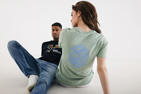 IQONIQ Sierra Lightweight T-Shirt aus recycelter Baumwolle Iceberg green bedrucken, Art.-Nr. T9104.023.L IQONIQ Sierra Lightweight T-Shirt aus recycelter Baumwolle Iceberg green bedrucken, Art.-Nr. T9104.023.L