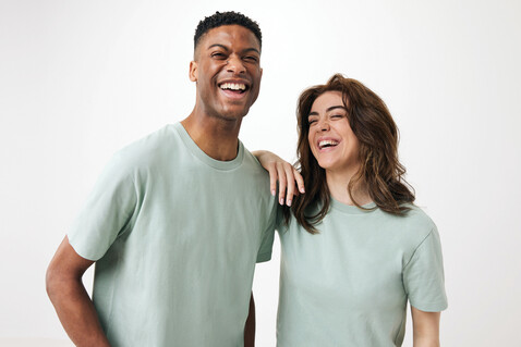 IQONIQ Teide T-Shirt aus recycelter Baumwolle Iceberg green bedrucken, Art.-Nr. T9105.023.L