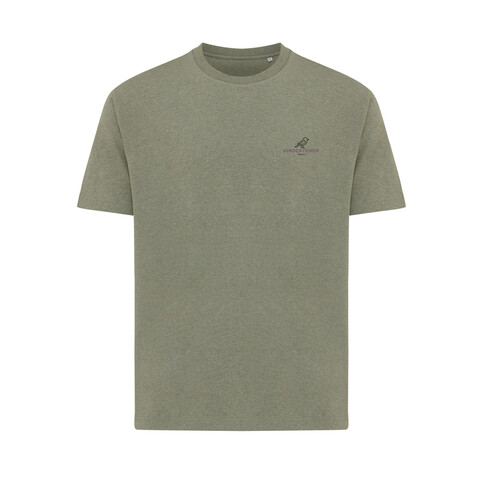 IQONIQ Teide T-Shirt aus recycelter Baumwolle heather green bedrucken, Art.-Nr. T9105.015.M