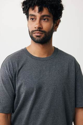 IQONIQ Teide T-Shirt aus recycelter Baumwolle heather anthracite bedrucken, Art.-Nr. T9105.014.S