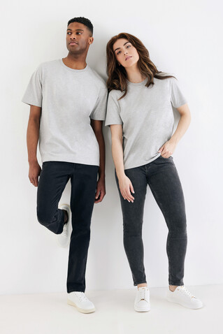 IQONIQ Teide T-Shirt aus recycelter Baumwolle heather grey bedrucken, Art.-Nr. T9105.013.4XL