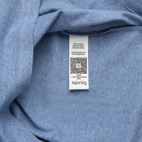 IQONIQ Brett T-Shirt aus recycelter Baumwolle light heather blue bedrucken, Art.-Nr. T9107.042.M IQONIQ Brett T-Shirt aus recycelter Baumwolle light heather blue bedrucken, Art.-Nr. T9107.042.M