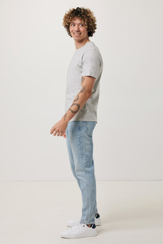 IQONIQ Brett T-Shirt aus recycelter Baumwolle light heather grey bedrucken, Art.-Nr. T9107.032.L
