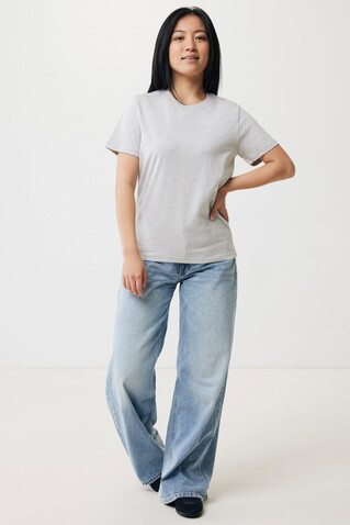 IQONIQ Brett T-Shirt aus recycelter Baumwolle light heather grey bedrucken, Art.-Nr. T9107.032.L