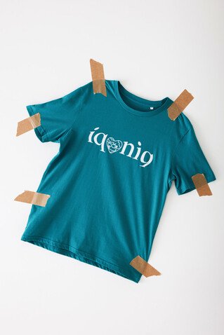 IQONIQ Brett T-Shirt aus recycelter Baumwolle verdigris bedrucken, Art.-Nr. T9107.009.M