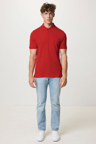 IQONIQ Yosemite Piqué-Poloshirt aus recycelter Baumwolle rot bedrucken, Art.-Nr. T9200.029.4XL