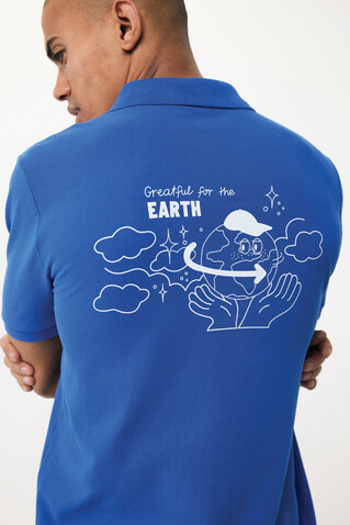 IQONIQ Yosemite Piqué-Poloshirt aus recycelter Baumwolle Königsblau bedrucken, Art.-Nr. T9200.025.5XL