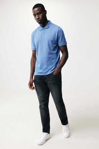 IQONIQ Yosemite Piqué-Poloshirt aus recycelter Baumwolle heather blue bedrucken, Art.-Nr. T9200.024.XS IQONIQ Yosemite Piqué-Poloshirt aus recycelter Baumwolle heather blue bedrucken, Art.-Nr. T9200.024.XS
