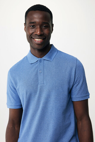 IQONIQ Yosemite Piqué-Poloshirt aus recycelter Baumwolle heather blue bedrucken, Art.-Nr. T9200.024.XS IQONIQ Yosemite Piqué-Poloshirt aus recycelter Baumwolle heather blue bedrucken, Art.-Nr. T9200.024.XS
