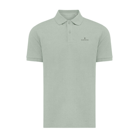IQONIQ Yosemite Piqué-Poloshirt aus recycelter Baumwolle Iceberg green bedrucken, Art.-Nr. T9200.023.4XL