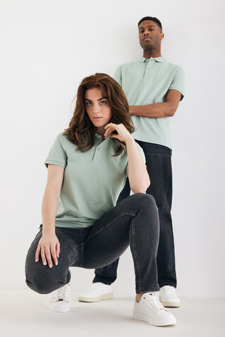 IQONIQ Yosemite Piqué-Poloshirt aus recycelter Baumwolle Iceberg green bedrucken, Art.-Nr. T9200.023.4XL