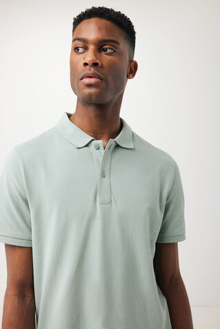 IQONIQ Yosemite Piqué-Poloshirt aus recycelter Baumwolle Iceberg green bedrucken, Art.-Nr. T9200.023.4XL