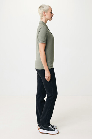 IQONIQ Yosemite Piqué-Poloshirt aus recycelter Baumwolle heather green bedrucken, Art.-Nr. T9200.015.XL