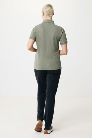 IQONIQ Yosemite Piqué-Poloshirt aus recycelter Baumwolle heather green bedrucken, Art.-Nr. T9200.015.XL