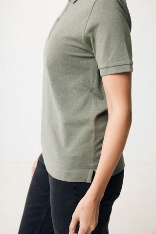 IQONIQ Yosemite Piqué-Poloshirt aus recycelter Baumwolle heather green bedrucken, Art.-Nr. T9200.015.XL