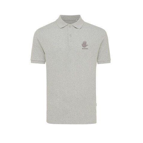 IQONIQ Yosemite Piqué-Poloshirt aus recycelter Baumwolle heather grey bedrucken, Art.-Nr. T9200.013.XXXL