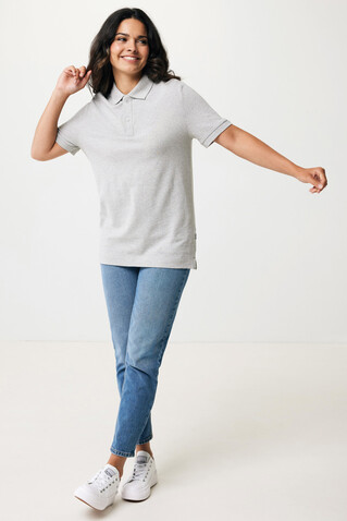 IQONIQ Yosemite Piqué-Poloshirt aus recycelter Baumwolle heather grey bedrucken, Art.-Nr. T9200.013.XXXL