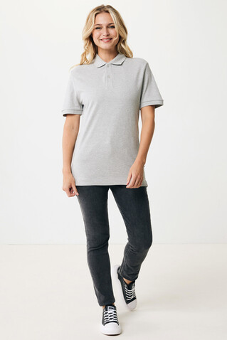 IQONIQ Yosemite Piqué-Poloshirt aus recycelter Baumwolle heather grey bedrucken, Art.-Nr. T9200.013.XXXL