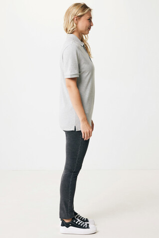 IQONIQ Yosemite Piqué-Poloshirt aus recycelter Baumwolle heather grey bedrucken, Art.-Nr. T9200.013.XXXL