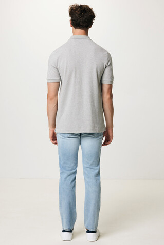 IQONIQ Yosemite Piqué-Poloshirt aus recycelter Baumwolle heather grey bedrucken, Art.-Nr. T9200.013.XXXL