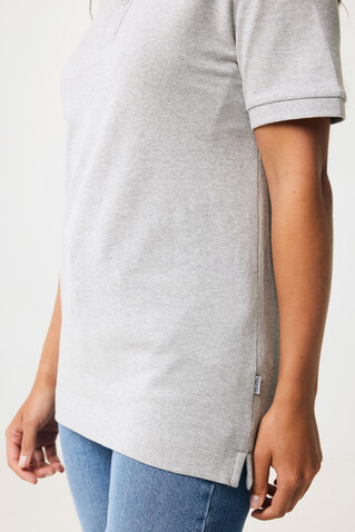 IQONIQ Yosemite Piqué-Poloshirt aus recycelter Baumwolle heather grey bedrucken, Art.-Nr. T9200.013.XXXL