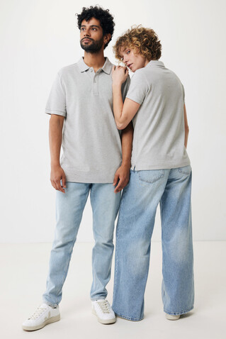 IQONIQ Yosemite Piqué-Poloshirt aus recycelter Baumwolle heather grey bedrucken, Art.-Nr. T9200.013.XXXL