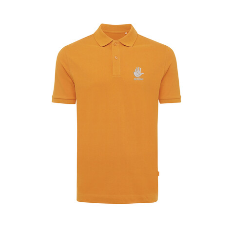 IQONIQ Yosemite Piqué-Poloshirt aus recycelter Baumwolle sundial orange bedrucken, Art.-Nr. T9200.012.L