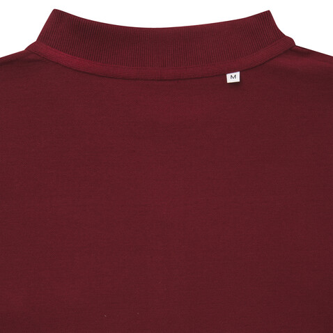 IQONIQ Yosemite Piqué-Poloshirt aus recycelter Baumwolle burgunderrot bedrucken, Art.-Nr. T9200.007.XXS